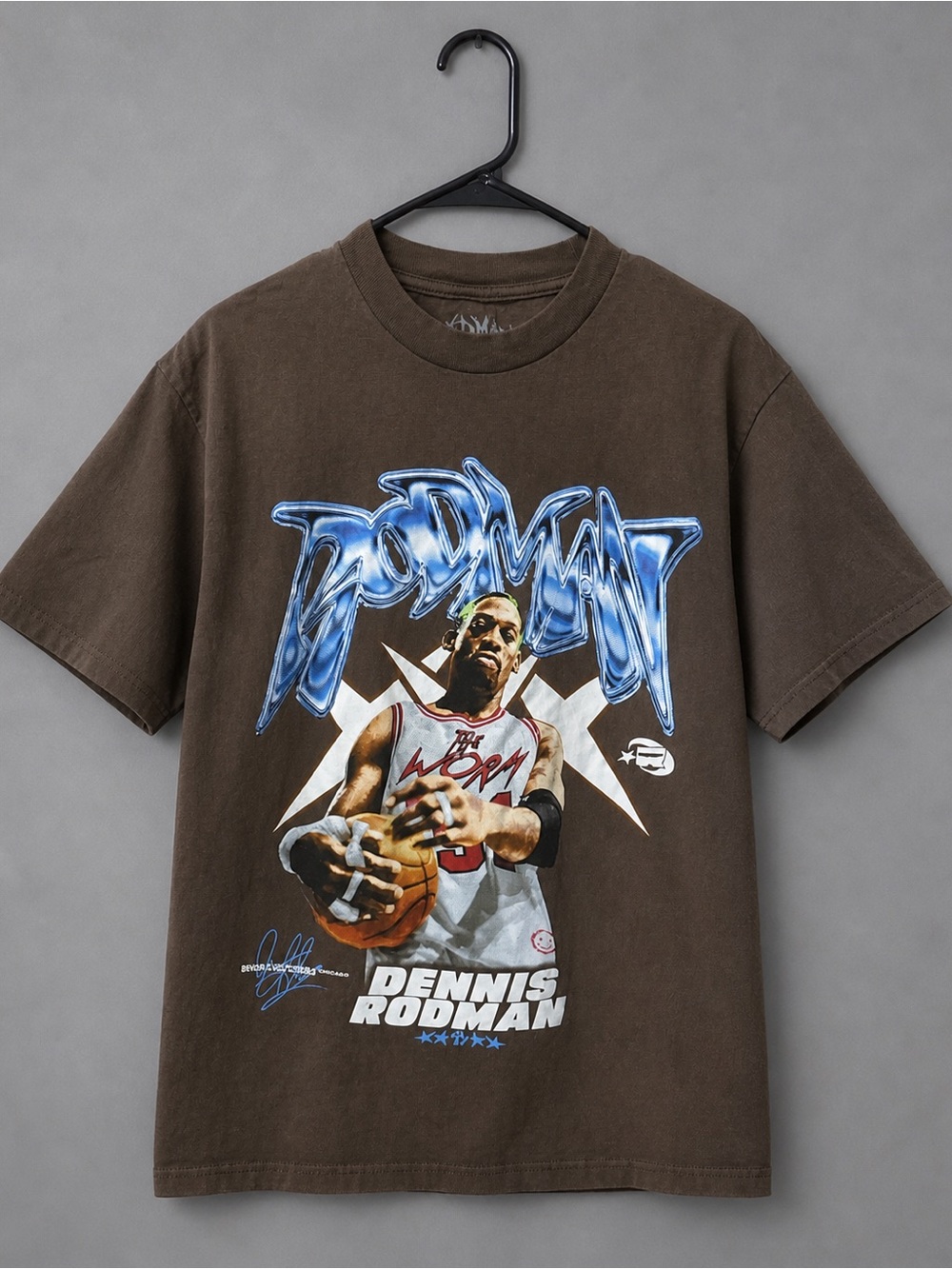 Dennis Rodman Brown t shirt